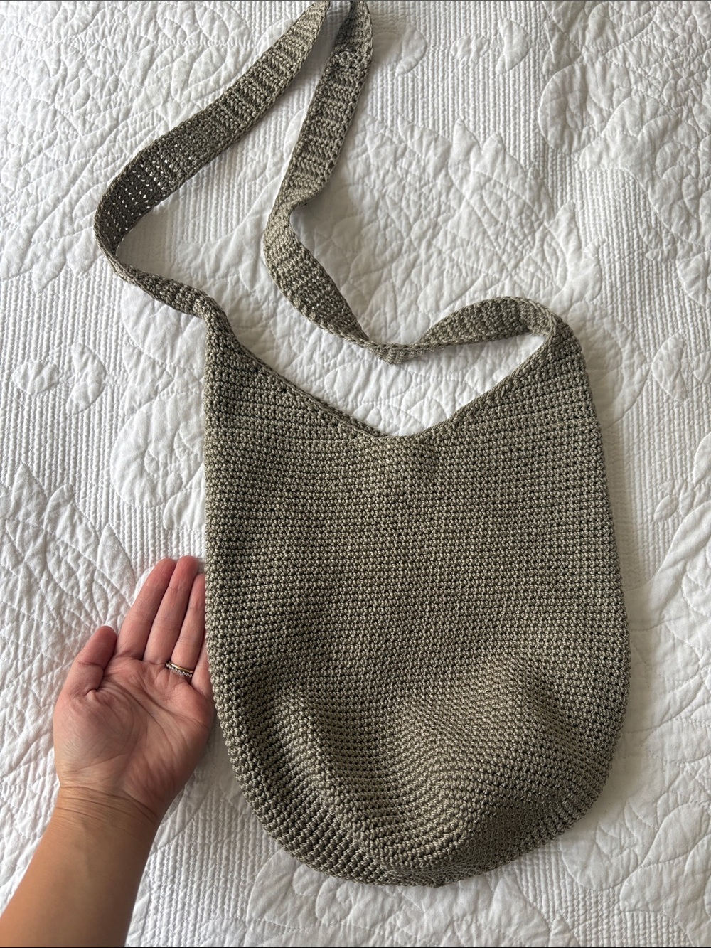Woven Crossbody Shoulder Bag in Taupe - Picture 2 of 2